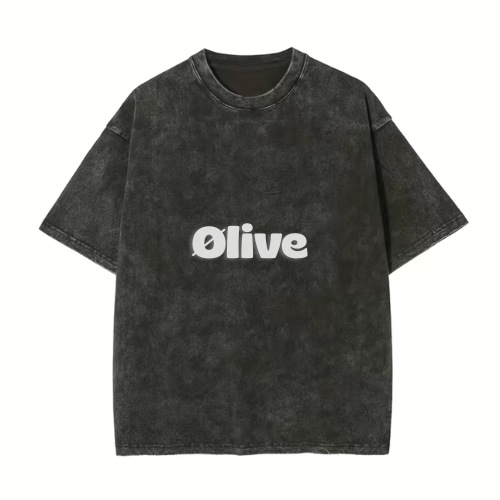 T-shirt korte mouwen Acid washed